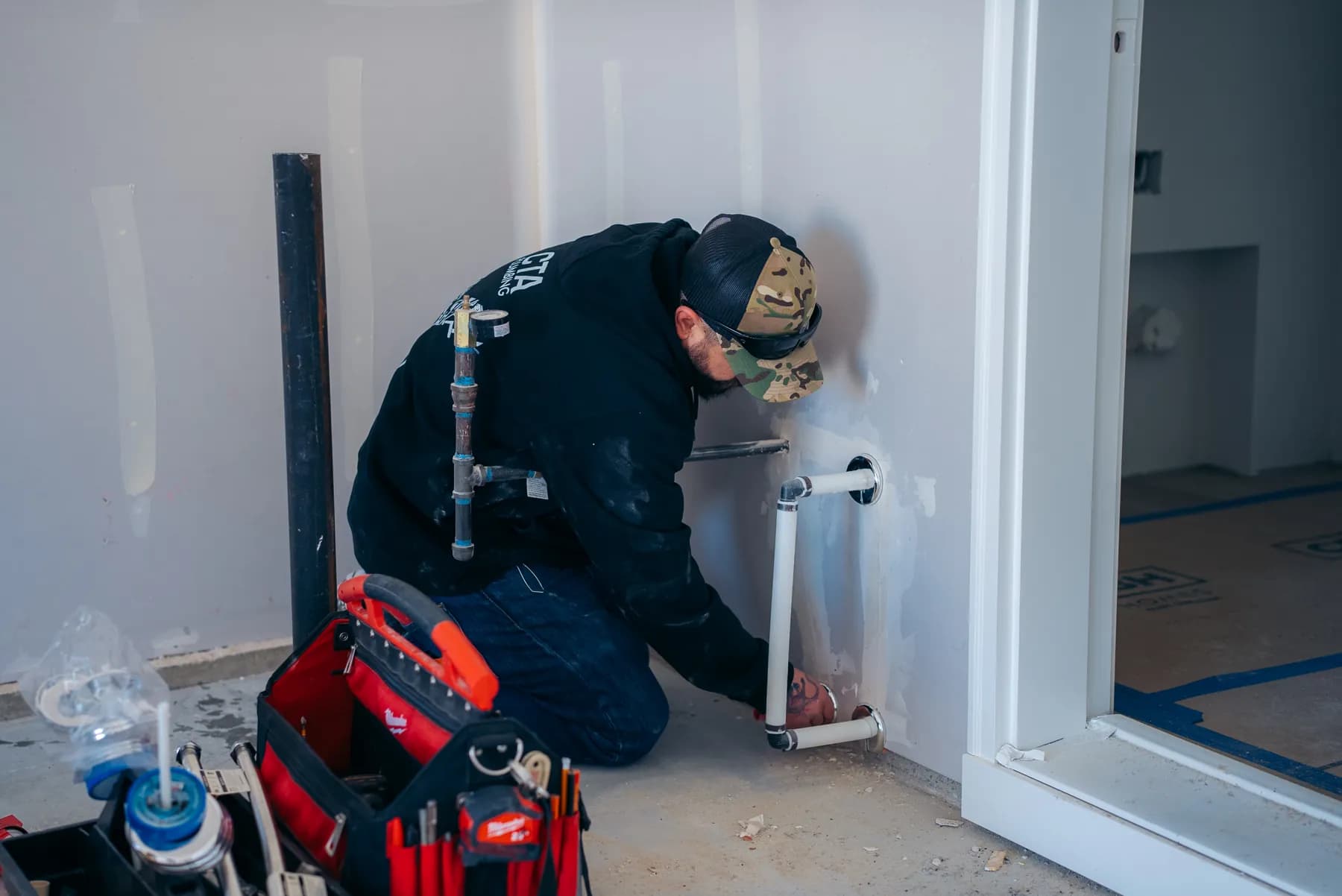 Backflow Prevention service performed by a CTA Plumbing 100 technician